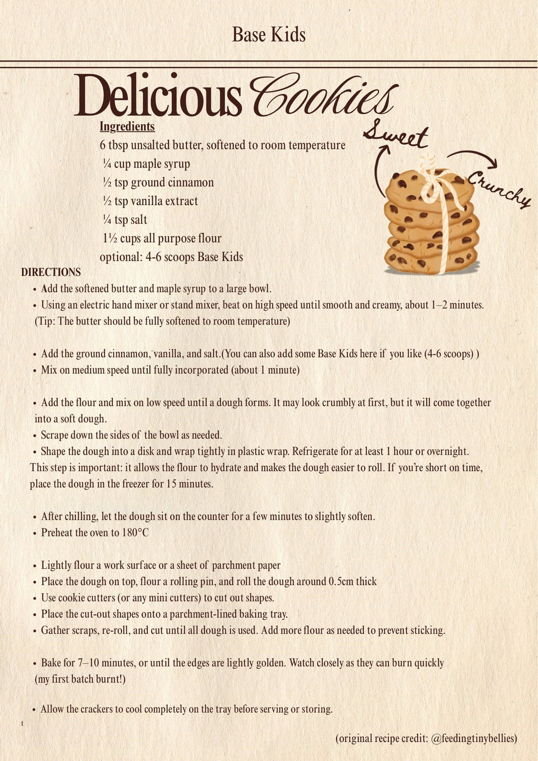 Basic cookie recipe