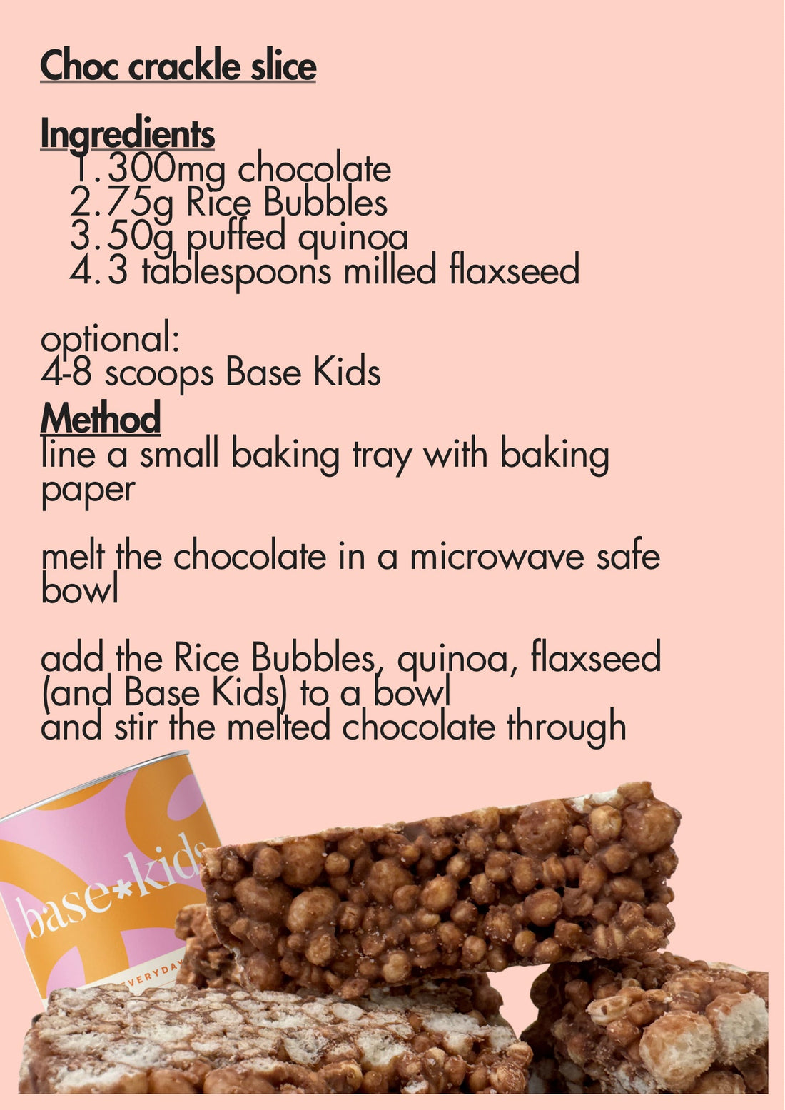 Chocolate crackle slice