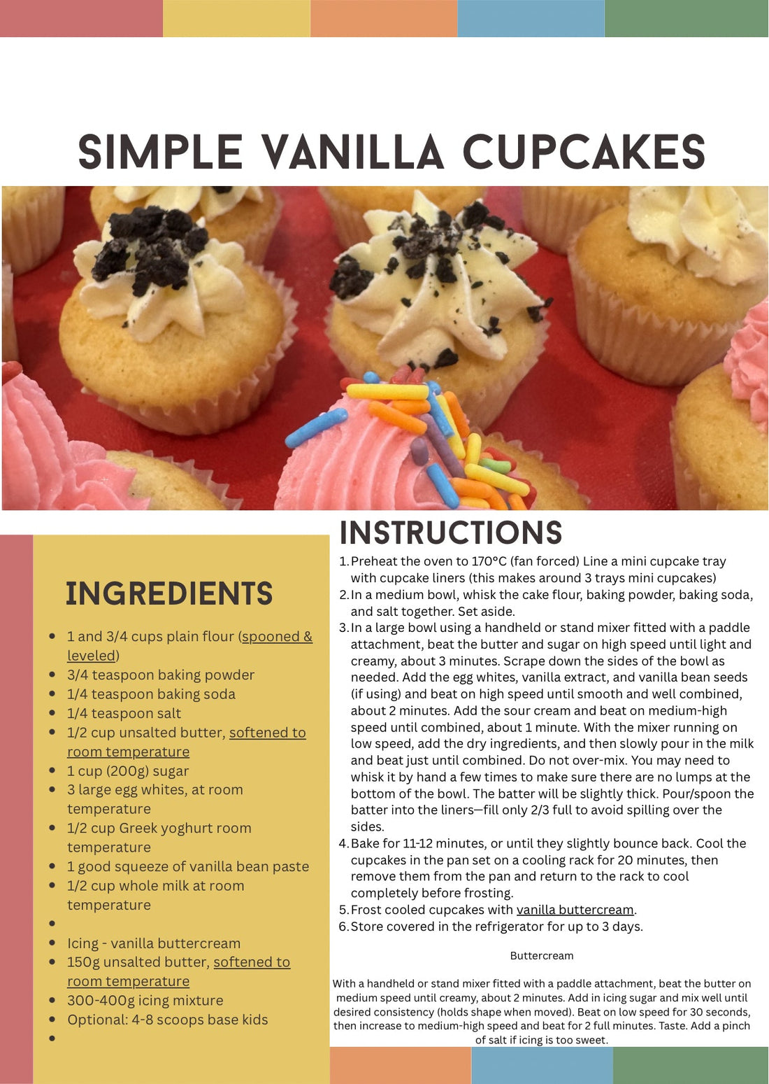 Vanilla cupcakes x Base Kids