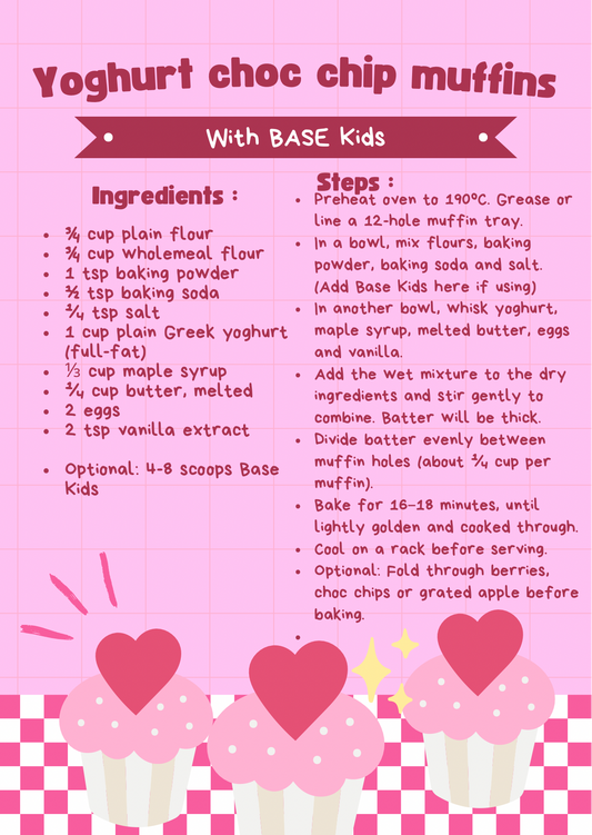 Yoghurt choc chip muffins